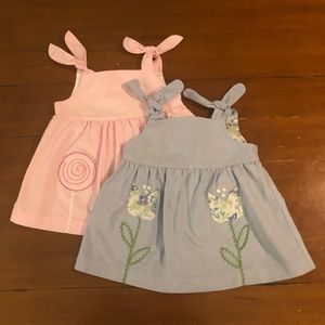 Lands end girls tie shoulder tops.